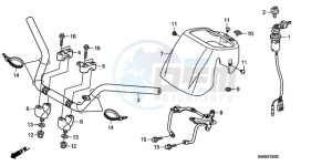 TRX250TMA ED drawing HANDLE PIPE