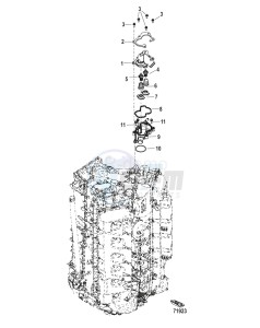 PASSING 125 drawing Cooling Thermostat, Serial 3B332191 and Below