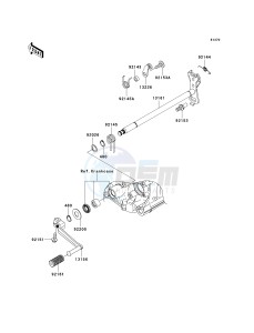 KRF 750 F [TERYX 750 4X4 NRA OUTDOORS] (F8F) C9F drawing GEAR CHANGE MECHANISM