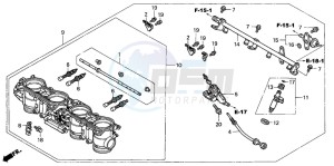 CBR900RR drawing THROTTLE BODY (ASSY.) (CBR900RR2,3)