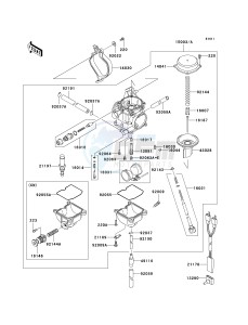 KVF 360 B [PRAIRIE 360] (B1-B3) [PRAIRIE 360] drawing CARBURETOR