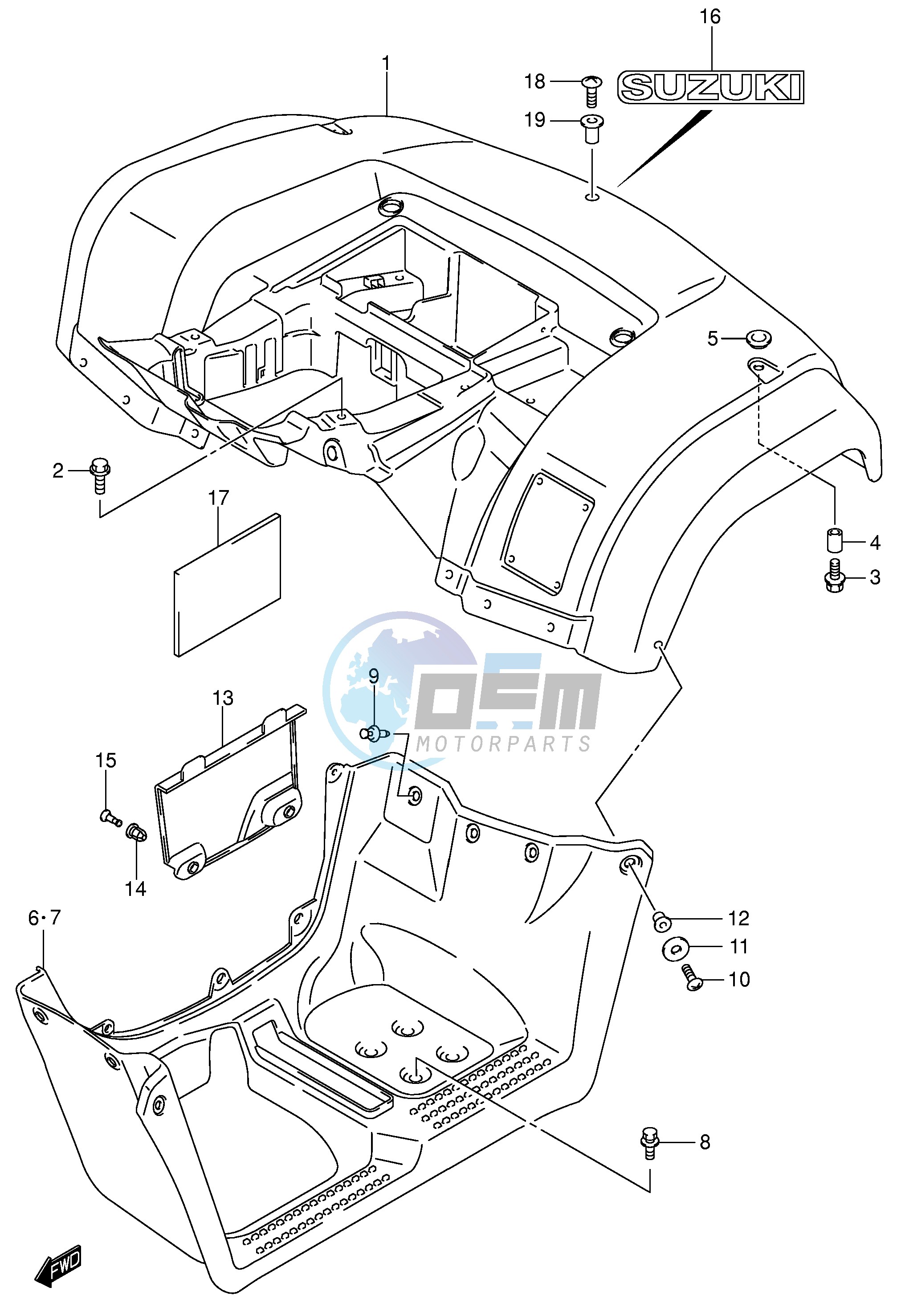 REAR FENDER (MODEL K3)