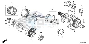 NC700SD NC700S Europe Direct - (ED) drawing CRANKSHAFT/ PI STON