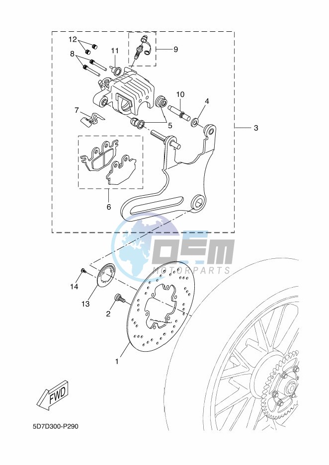 REAR BRAKE CALIPER