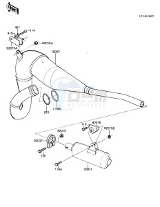 KX 125 A [KX125] (A7) [KX125] drawing MUFFLER -- 81 A7- -