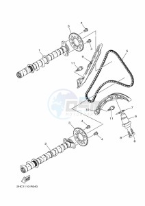 YXZ1000E YXZ1000R SS (B5JF) drawing CAMSHAFT & CHAIN