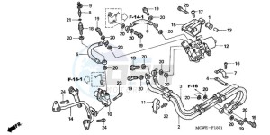 VFR800A9 Ireland - (EK / ABS MME) drawing REAR BRAKE HOSE (VFR800A)