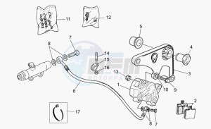 Breva 750 IE IE drawing Rear brake caliper