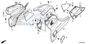 TRX420FA2F TRX420 Europe Direct - (ED) drawing SIDE COVER/ TANK COVER