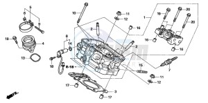 NT700V drawing REAR CYLINDER HEAD