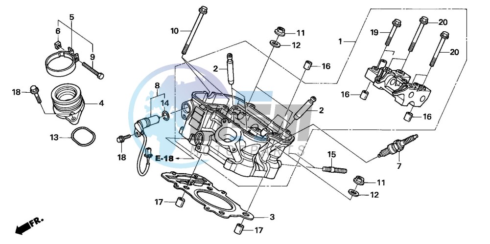 REAR CYLINDER HEAD