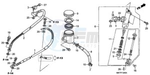 XL1000V9 Ireland - (EK) drawing REAR BRAKE MASTER CYLINDER (XL1000V)