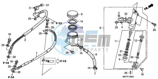 REAR BRAKE MASTER CYLINDER (XL1000V)