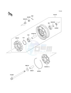 ZG 1000 A [CONCOURS] (A15-A19) [CONCOURS] drawing REAR WHEEL_CHAIN