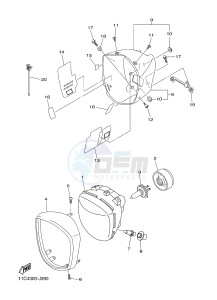 XVS1300A MIDNIGHT STAR (11C9) drawing HEADLIGHT