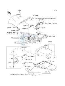 ZX 900 F [NINJA ZX-9R] (F1-F2) [NINJA ZX-9R] drawing SEAT