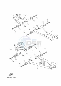 YFM450FWBD KODIAK 450 (B5R3) drawing REAR ARM