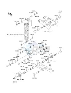 KX 250 R [KX250] (R1) R1 drawing REAR SUSPENSION