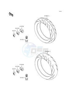 ZX 900 B [NINJA ZX-9R] (B4) [NINJA ZX-9R] drawing TIRES