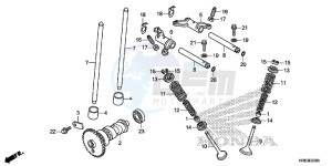 TRX500FA5G TRX500FA Europe Direct - (ED) drawing CAMSHAFT/ VALVE