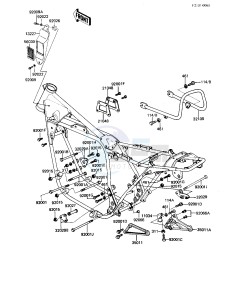 KZ 650 H[CSR] (H1-H2) [CSR] drawing FRAME FITTINGS -- 81-82 H1_H2- -