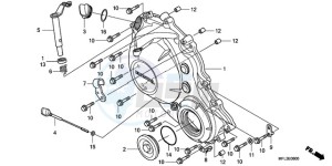 CBR1000RR9 France - (F / MK) drawing RIGHT CRANKCASE COVER