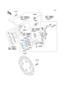 KVF 650 D ([BRUTE FORCE 650 4X4] (D6F-D9F) D9F drawing FRONT BRAKE