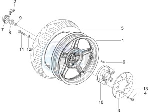 DNA 50 drawing Rear Wheel