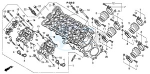 CBF600N drawing CYLINDER HEAD (CBF600S8/SA8/N8/NA8)