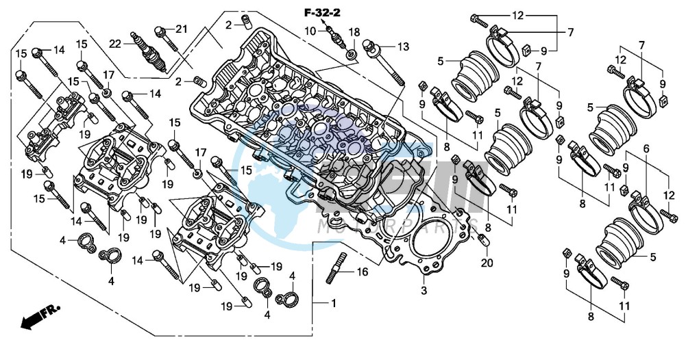 CYLINDER HEAD (CBF600S8/SA8/N8/NA8)