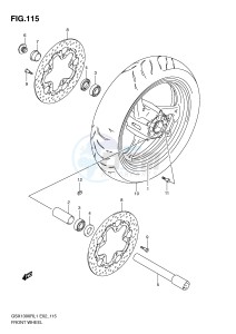 GSX1300R (E2) Hayabusa drawing FRONT WHEEL