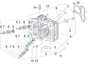 Fly 50 4t 4v (USA) drawing Cilinder head unit - Valve