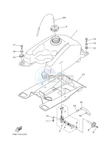 YFM350FWA GRIZZLY 350 4WD (1SG2) drawing FUEL TANK