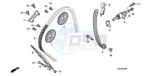 CBR1000RR9 Australia - (U / PSW) drawing CAM CHAIN/TENSIONER