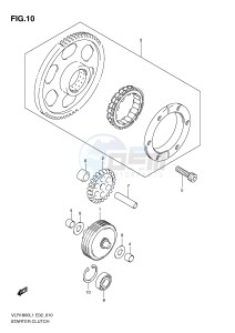 VLR1800 (E2) drawing STARTER CLUTCH