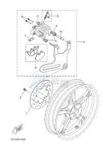 YZF-R125 R125 (5D7J 5D7J 5D7J) drawing REAR BRAKE CALIPER