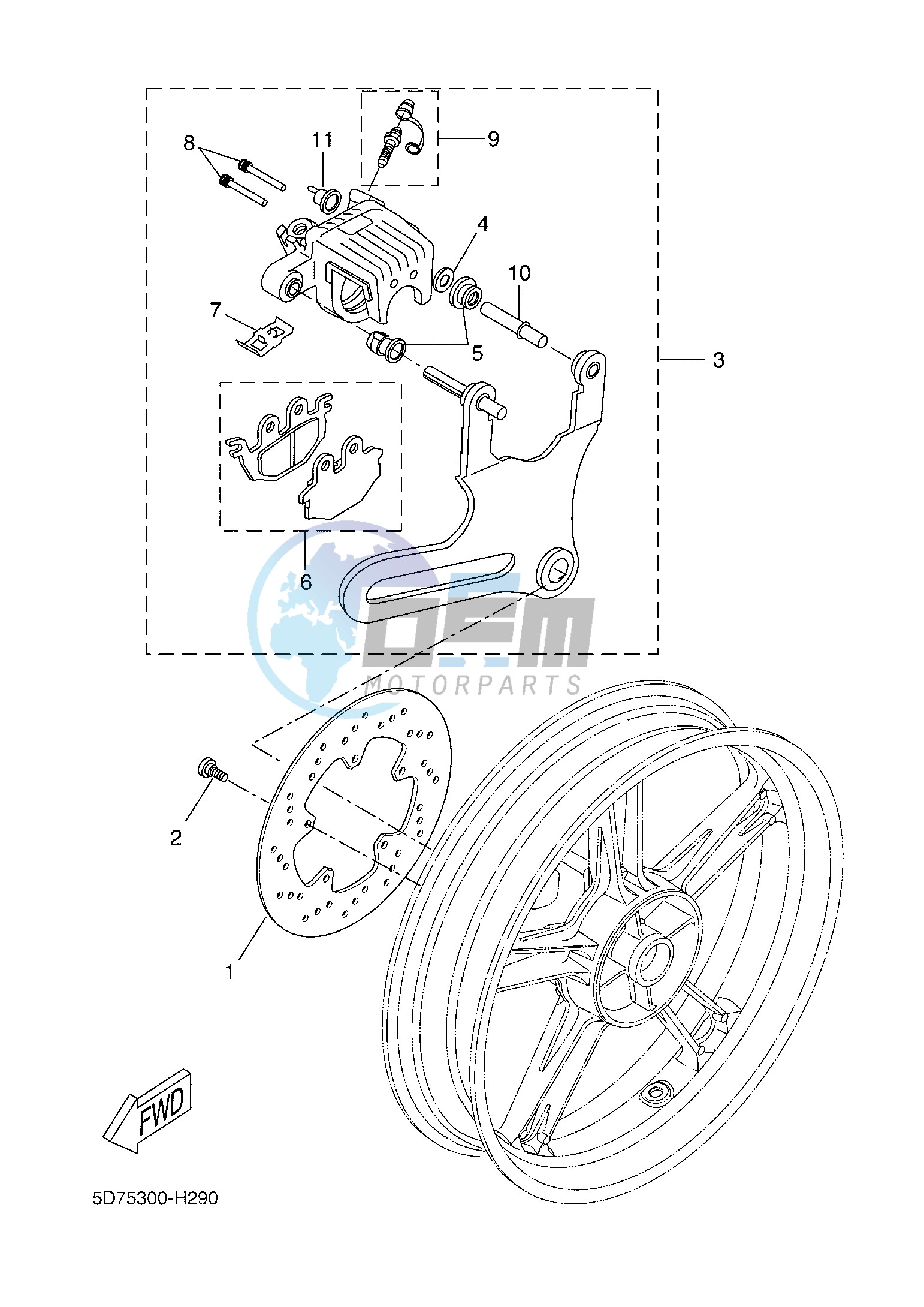 REAR BRAKE CALIPER