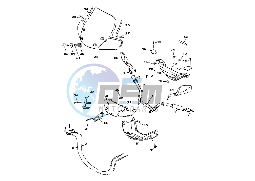 STEERING HANDLE-CABLE