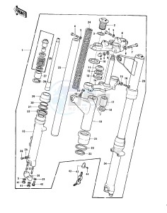 KZ 900 A (A4-A5) drawing FRONT FORK