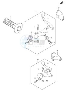 DR-Z400 (E3-E28) drawing LEFT HANDLE LEVER (DR-Z400Y K1 K2 K3 K4)