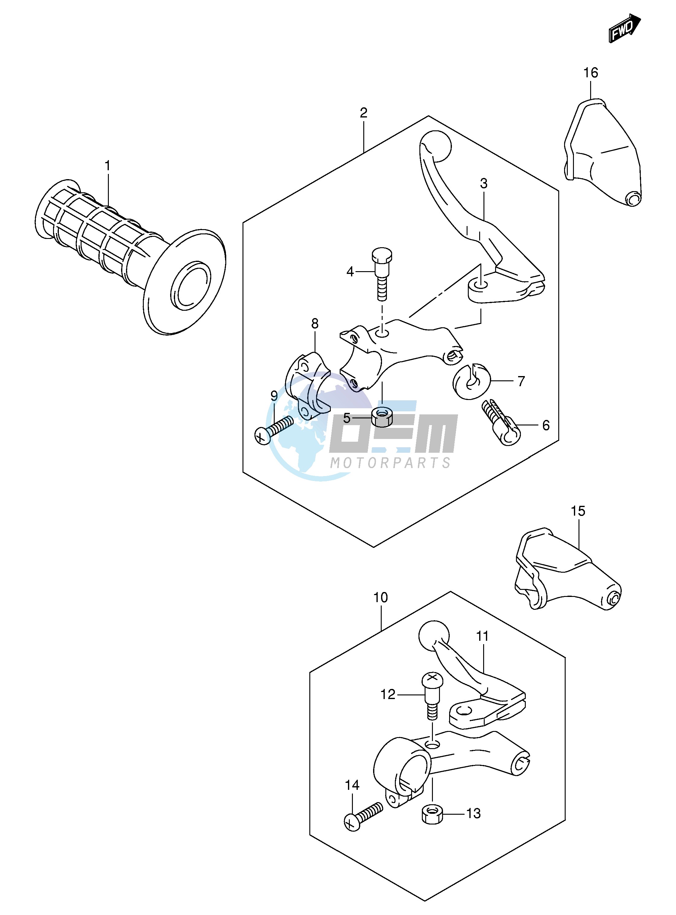 LEFT HANDLE LEVER (DR-Z400Y K1 K2 K3 K4)