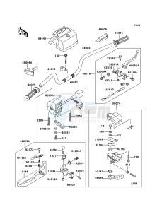 KLF250 KLF250A9F EU GB drawing Handlebar