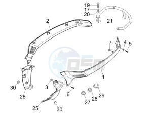 LXV 125 4T E3 drawing Side cover - Spoiler