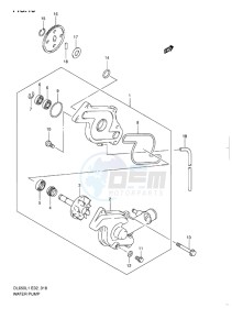 DL650 ABS V-STROM EU-UK drawing WATER PUMP