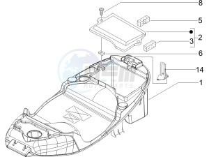 Liberty 125 4t ptt e3 (A) Austria drawing Helmet box - Undersaddle