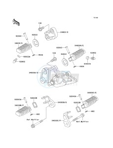 EX 500 D [NINJA 500R] (D6F-D9F) D7F drawing FOOTRESTS