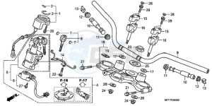 XL700VA9 UK - (E / ABS MKH) drawing HANDLE PIPE/TOP BRIDGE