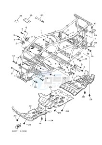 YFM700FWAD GRIZZLY EPS CAMO (2UDA) drawing FRAME