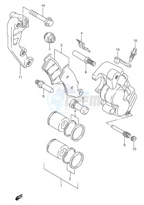 RMX250 (E1) drawing FRONT CALIPER