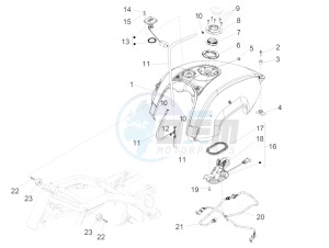 Audace 1400 Carbon 1380 (EMEA) drawing Fuel tank